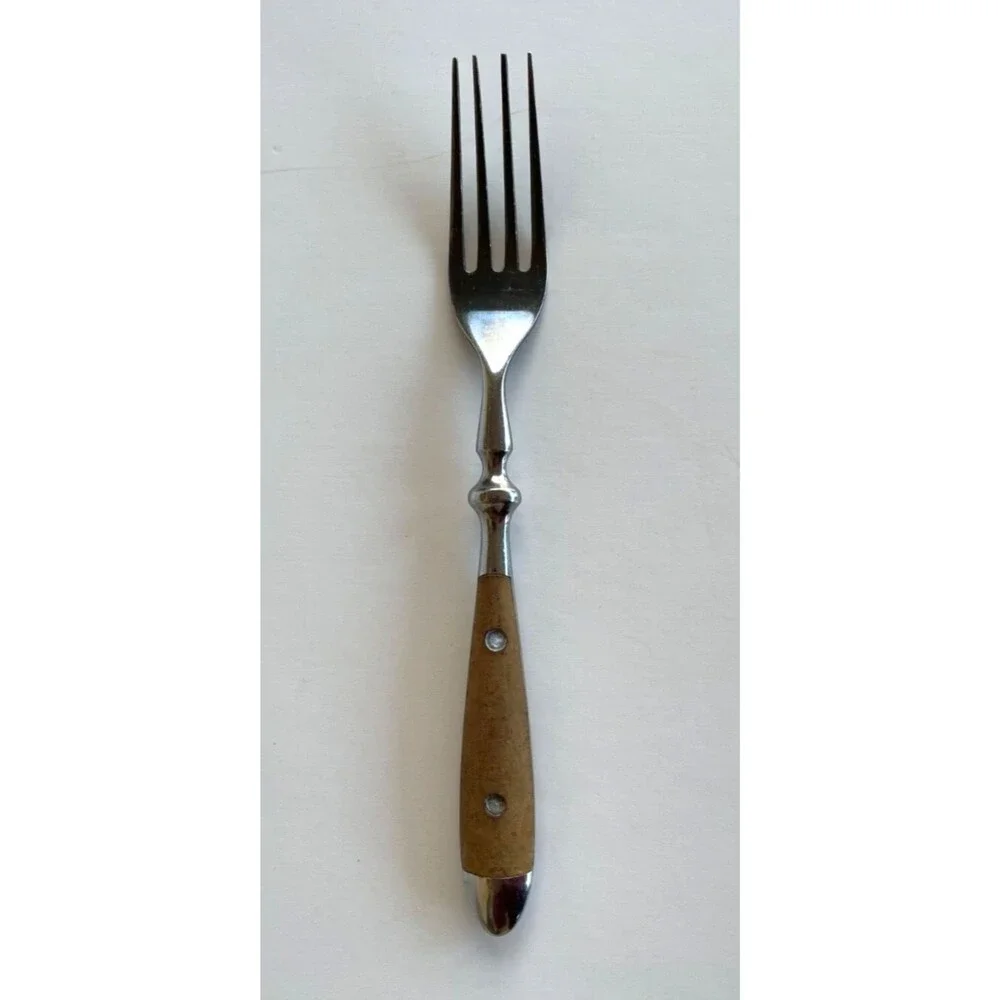 Williams Sonoma CAFE BOIS Stainless Flatware Light Brown Rivet~ CHOOSE UTENSIL